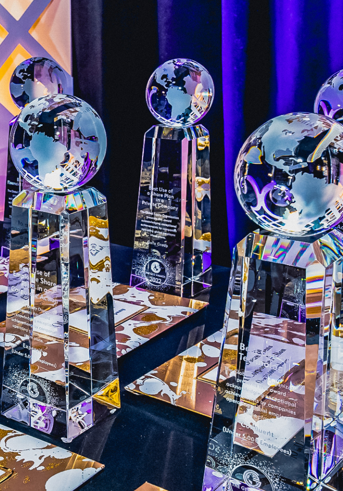 Awards kept on the table