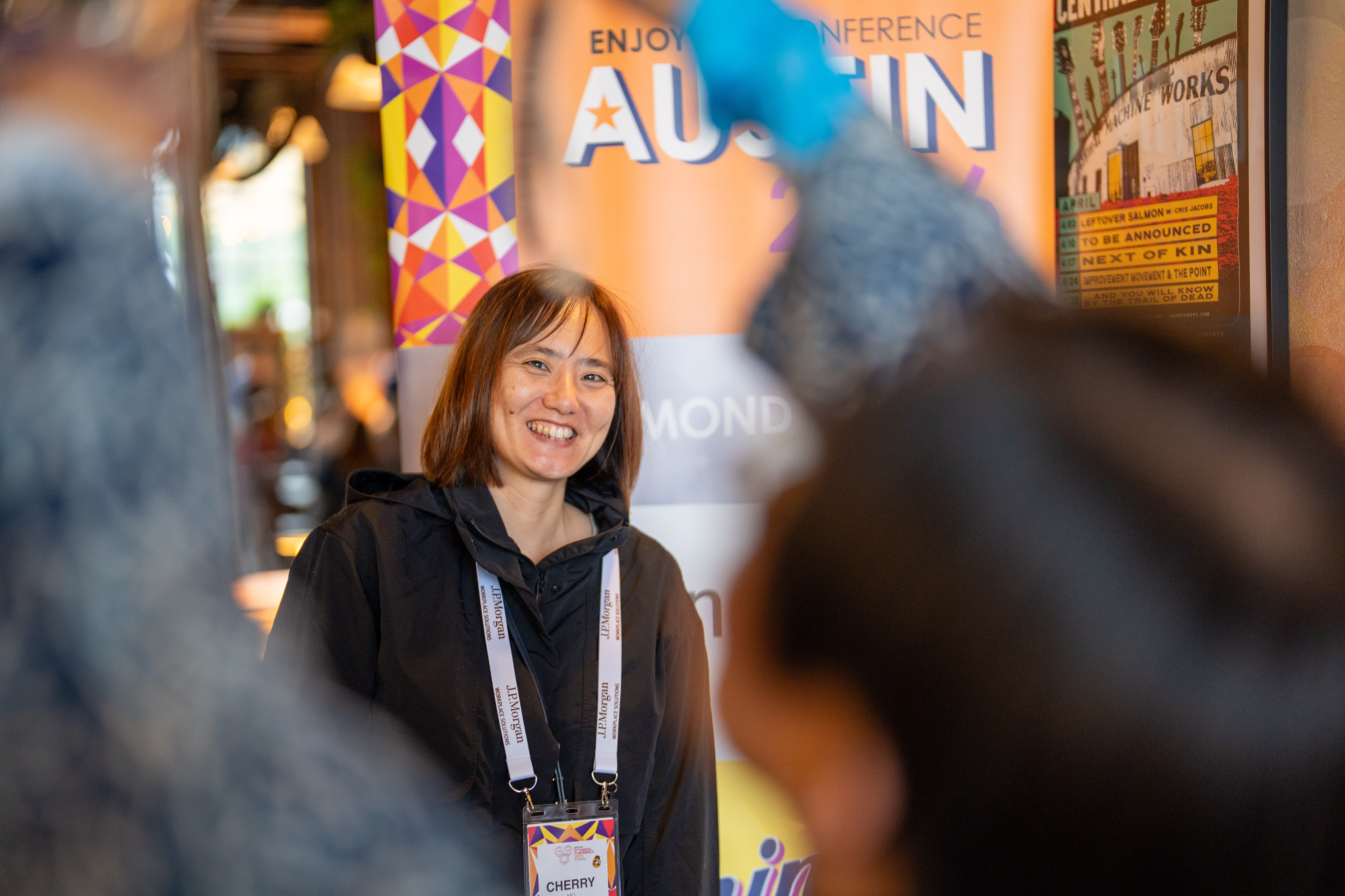 attendee lady smiling